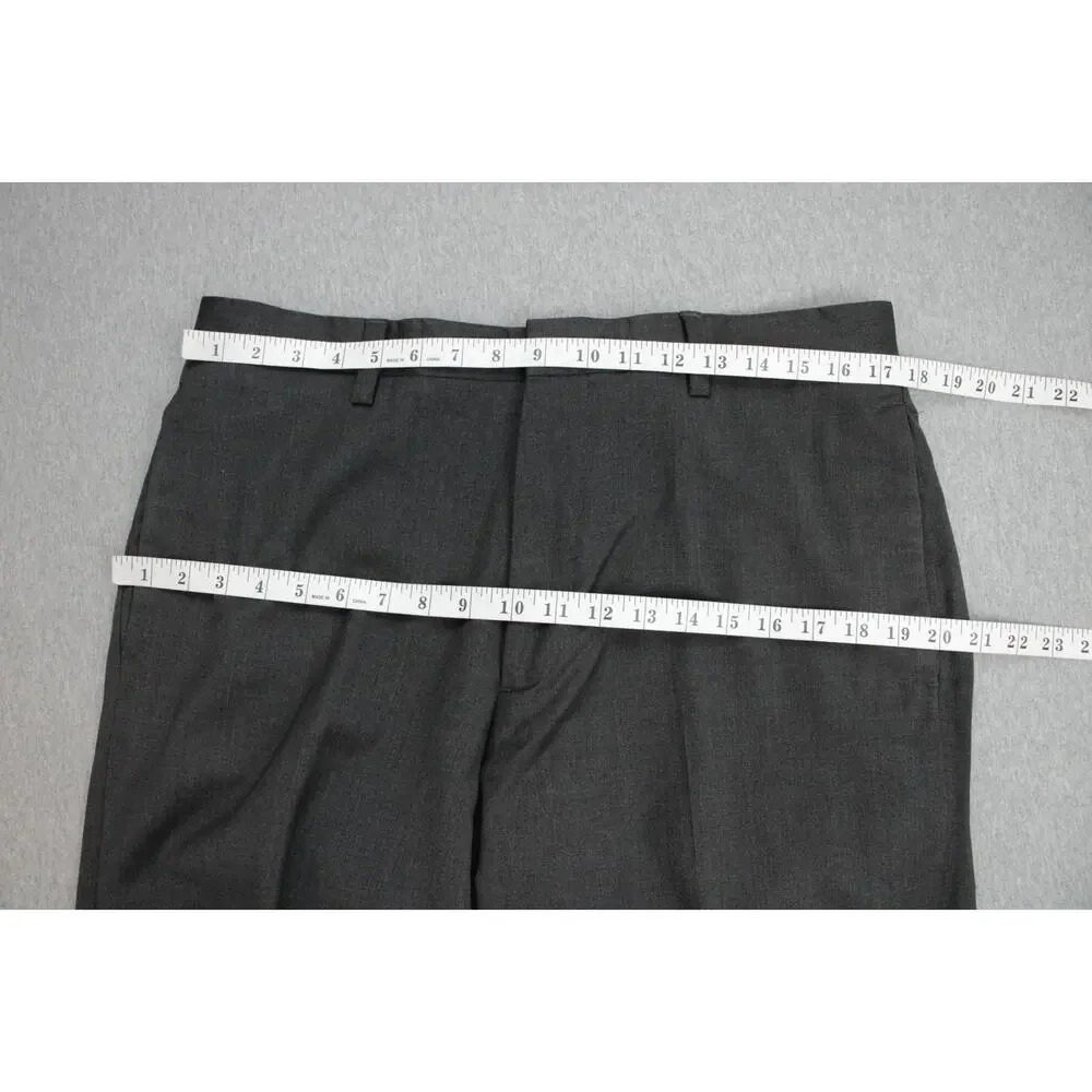 Banana Republic Pants Mens 34‎ x 30 Gray 100% Wool Straight Leg Pleated
